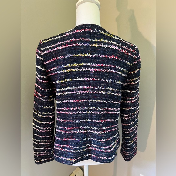 Fringe Tweed Jacket Talbots Sz 8 - Picture 8 of 11
